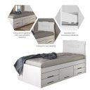 Ver imagem 4 de Cama Cômoda de Solteiro com 5 Gavetas Julia Conquista Móveis Branca
