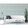 Papel de Parede Adesivo Sala Quarto Floral Flor Azul 3m - 4