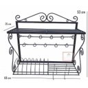 Ver imagem 1 de escorredor de louças paneleiro rococó ferro suporte de parede prateleira cozinha decoração