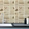 Papel de Parede Adesivo Vinil Jornal Vintage Retrô Sala 5m - 3