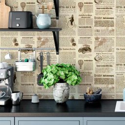 Papel de Parede Adesivo Vinil Jornal Vintage Retrô Sala 5m - 2