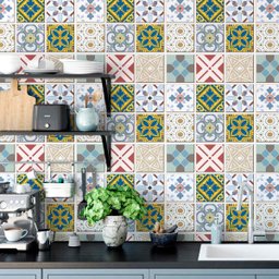 Papel de Parede Vinil Azulejo Portugues Cozinha Lavavél 12m - 1