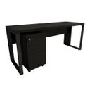 Ver imagem 4 de Mesa Escrivaninha Industrial 1,90m com Gaveteiro e Pés Metal Cor:preto
