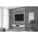 Ver imagem 2 de Rack Bancada C/ Painel P/ Tv Isac 183x240cm Freijo/off White - Dj Móveis