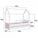 Ver imagem 6 de Cama Infantil Montessoriana s/ Colchão com Cama Auxiliar Linha Infanto Rosa - Completa Móveis