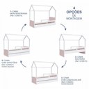 Ver imagem 7 de Cama Infantil Montessoriana s/ Colchão com Cama Auxiliar Linha Infanto Rosa - Completa Móveis