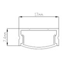 Ver imagem 5 de Kit 3 Perfil de Led Reforçado Sobrepor 17x7mm Barra 3m para Fita de Led Pasilux:preto
