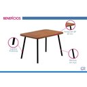 Ver imagem 4 de Mesa Sala Jantar Stellar 120cm+4 Cadeiras Nina Preto Carraro