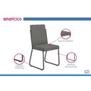 Ver imagem 5 de Mesa Sala Jantar Stellar 120cm+4 Cadeiras Nina Preto Carraro