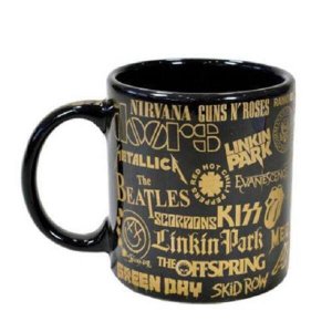 Caneca de Cerâmica 300 Ml Banda De Rock in Roll
