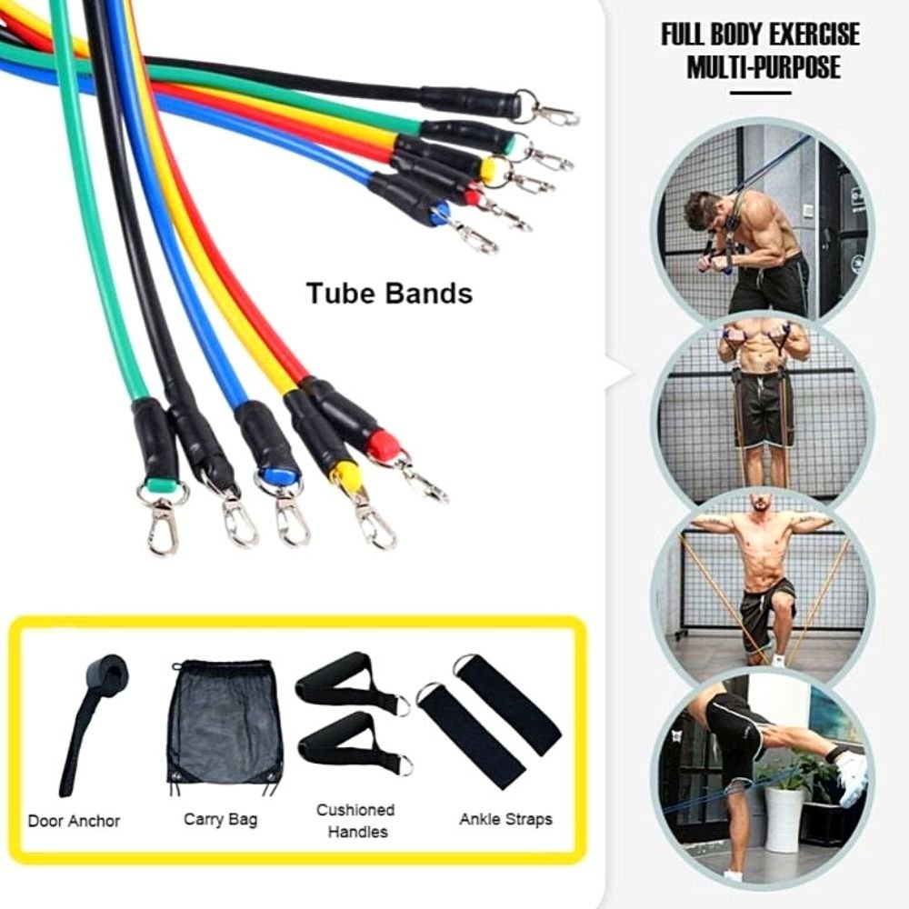 Extensor Elástico Treino Funcional Tubing Pilates Fit Power Tubing Musculação Power Resistence - 4