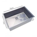 Ver imagem 1 de Cuba Cozinha Gourmet Aço Inox 304 Quadrada 70cm