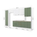 Ver imagem 3 de Cozinha Modulada Celeste Kappesberg 100% Mdf Branco/verde 8 Peças