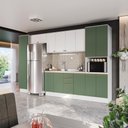 Ver imagem 1 de Cozinha Modulada Celeste Kappesberg 100% Mdf Branco/verde 8 Peças