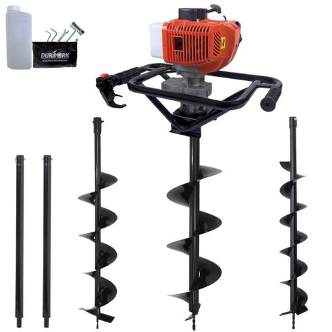 Perfurador de Solo DPS523P Motor 2 Tempos Gasolina 52CC 2,5HP 10500 Rpm Laranja