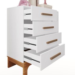 Kit Quarto Infantil Guarda-roupas e Cômoda Doçura Branco/savana - 4