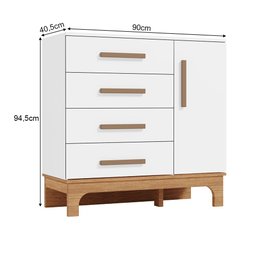 Kit Quarto Infantil Guarda-roupas e Cômoda Doçura Branco/savana - 6