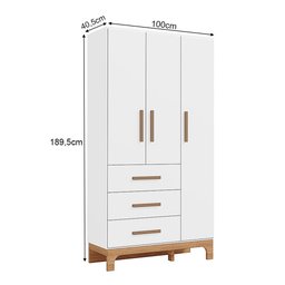 Kit Quarto Infantil Guarda-roupas e Cômoda Doçura Branco/savana - 5