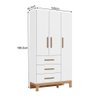 Kit Quarto Infantil Guarda-roupas e Cômoda Doçura Branco/savana - 5
