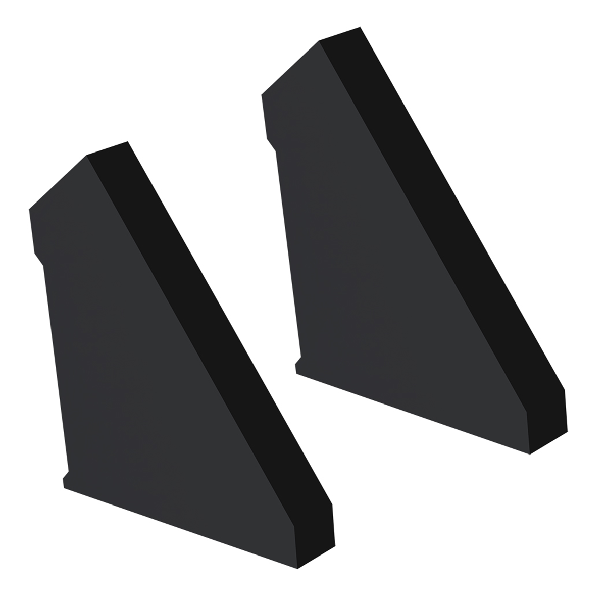 Kit Acessórios Taschibra para Perfil Sobrepor 1,5x1,7cm Vertex L15 Preto