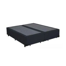 Cama Box King - Tecido Sintético Preto com Colchão Extra Firme D28-Suporta 80Kg - 2