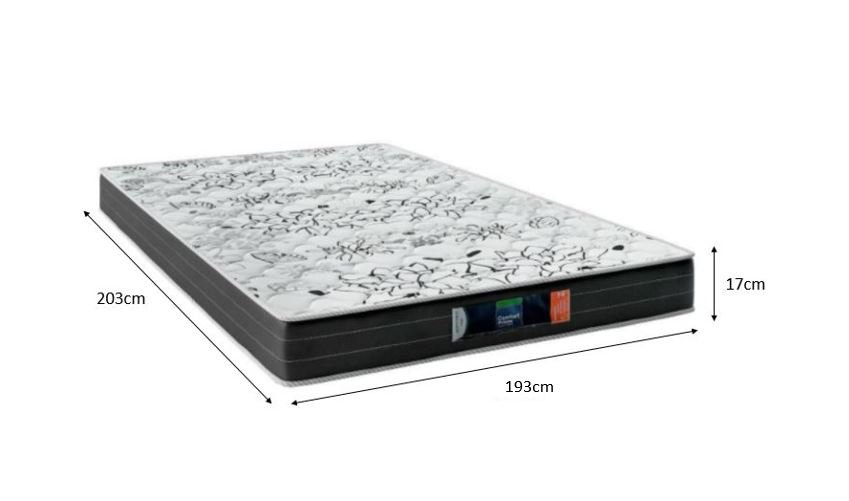 Cama Box King - Tecido Sintético Preto com Colchão Extra Firme D28-Suporta 80Kg - 6