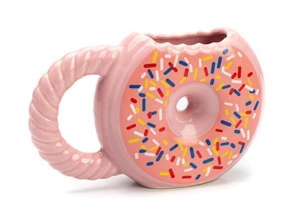 Caneca estilo donut/Cup Cake #caneca #xicara #doce #rosa #dourado