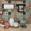 Ver imagem 2 de Papel de Parede Azulejo Português Colorido - 3,30x0,50m