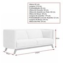 Ver imagem 5 de Sofá Oslo 3 Lugares 210cm Off White Bouclé Base Madeira Contemporâneo Sofá Home