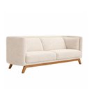 Ver imagem 1 de Sofá Oslo 3 Lugares 210cm Off White Bouclé Base Madeira Contemporâneo Sofá Home