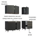 Ver imagem 5 de Armário de Cozinha Compacta 180cm Preto Reims Madesa 80