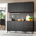 Ver imagem 1 de Armário de Cozinha Compacta 180cm Preto Reims Madesa 80