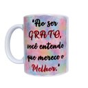 Ver imagem 1 de Caneca Branca De Cerâmica Resinada Gratidão