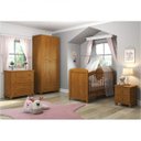 Ver imagem 1 de Quarto de Bebê Completo com Guarda-Roupa, Berço, Mesa de Cabeceira e Cômoda Hugs Móveis