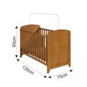 Ver mais imagens de Quarto de Bebê Completo com Guarda-Roupa, Berço, Mesa de Cabeceira e Cômoda Hugs Móveis