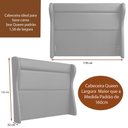 Ver imagem 5 de Cabeceira para Cama Box Queen 178cm Bono Lisa Courino Caramelo - Sallar Home