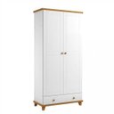 Ver imagem 2 de Quarto de Bebê Completo com Guarda-Roupa, Berço, Mesa de Cabeceira e Cômoda Hugs Móveis