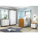 Ver imagem 1 de Quarto de Bebê Completo com Guarda-Roupa, Berço, Mesa de Cabeceira e Cômoda Hugs Móveis