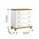 Ver imagem 6 de Quarto de Bebê Completo com Guarda-Roupa, Berço, Mesa de Cabeceira e Cômoda Hugs Móveis