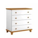 Ver imagem 5 de Quarto de Bebê Completo com Guarda-Roupa, Berço, Mesa de Cabeceira e Cômoda Hugs Móveis