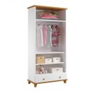 Ver imagem 3 de Quarto de Bebê Completo com Guarda-Roupa, Berço, Mesa de Cabeceira e Cômoda Hugs Móveis