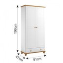 Ver imagem 4 de Quarto de Bebê Completo com Guarda-Roupa, Berço, Mesa de Cabeceira e Cômoda Hugs Móveis