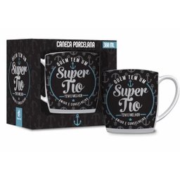 Caneca Porcelana Urban 360ml - Família - Tio - 1