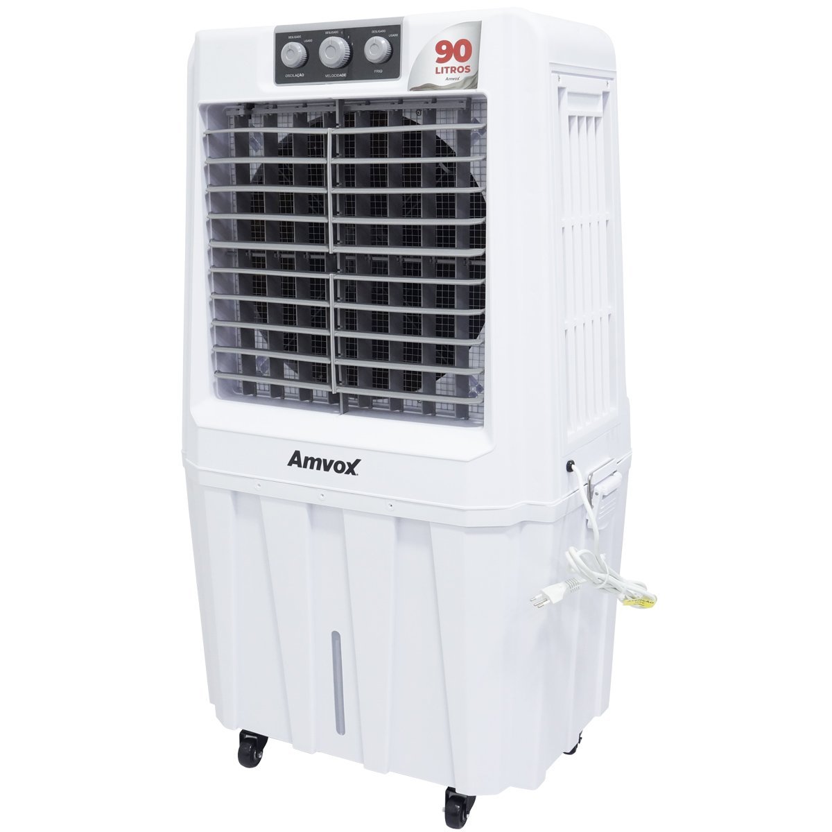 Climatizador Ar 90l Frio Industrial Portátil Evaporativo Umidificador Branco Amvox Acl 9022 (220v) - 2