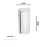 Lixeira em Aço Inox 100l Basculante Redonda 40x80 - 3