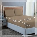 Ver imagem 4 de Kit Roupa Cama Queen 100% Algodão 4 Peças Percal 300 Fios Hotel Pousada:avela