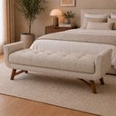 Ver imagem 2 de Puff Recamier 160cm Andros Linho Bege - Sallar Home