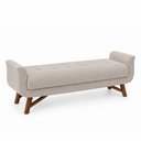 Ver imagem 1 de Puff Recamier 160cm Andros Linho Bege - Sallar Home
