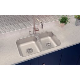 Cuba de Embutir/sobrepor Tramontina Isis 2c 34-28 Bs em Aço Inox Polido 69x40 com 2 Cubas Aço Inox - 2