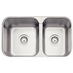 Cuba de Embutir/sobrepor Tramontina Isis 2c 34-28 Bs em Aço Inox Polido 69x40 com 2 Cubas Aço Inox - 1
